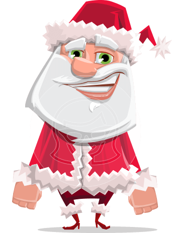 Santa Claus Cartoon Flat Vector Character